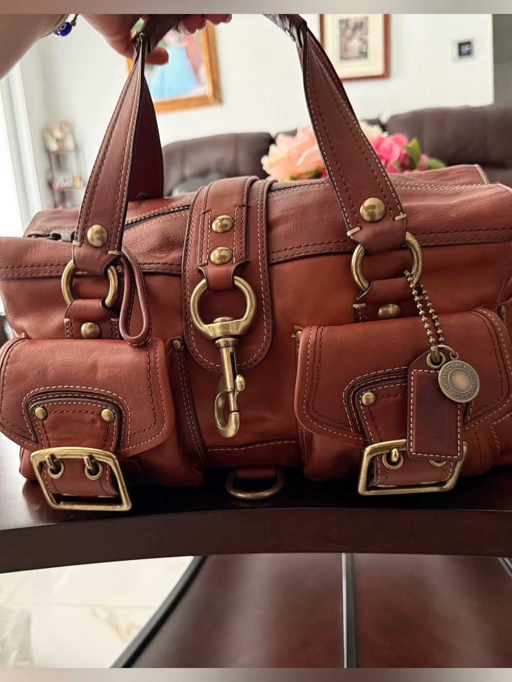Coach mandy legacy satchel bag